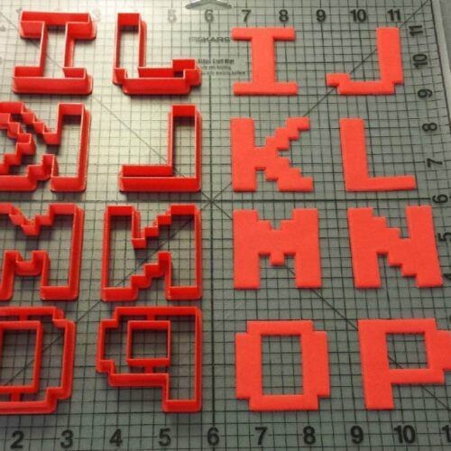 8 Bit Font Uppercase Cookie Cutters (2)