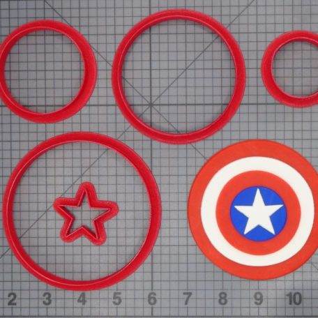 Captain America Shield 266-B522 Cookie Cutter Set