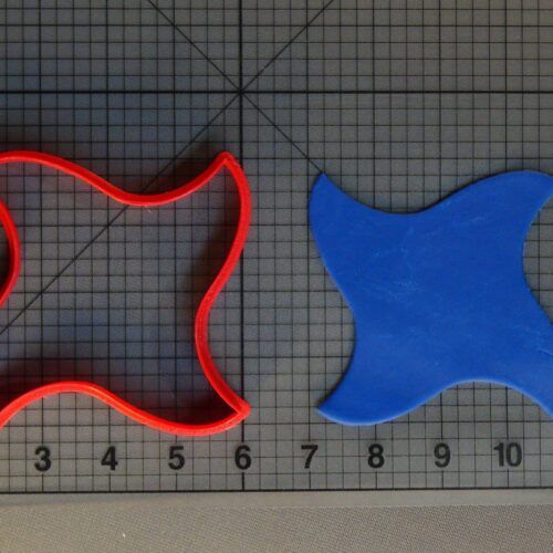 Curved Four Point Ninja Star 266-A621 Cookie Cutter