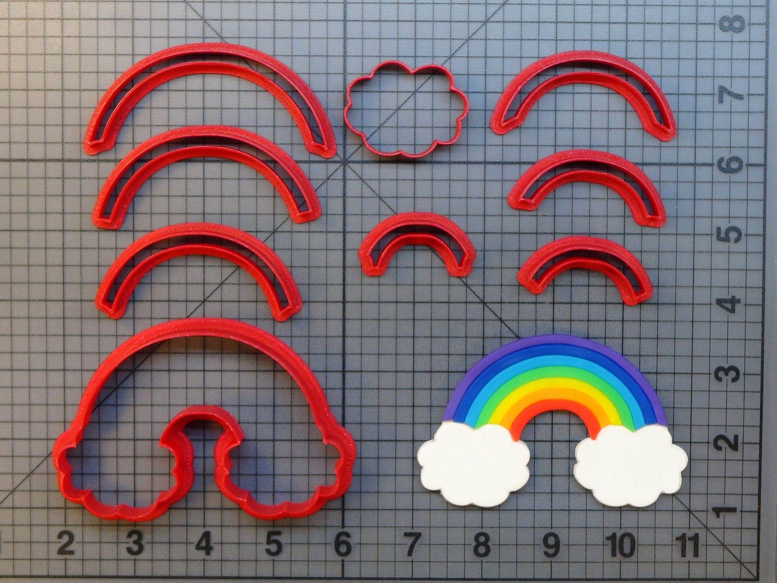 Rainbow & Cloud Cookie Cutter – Cut It Out Cutters