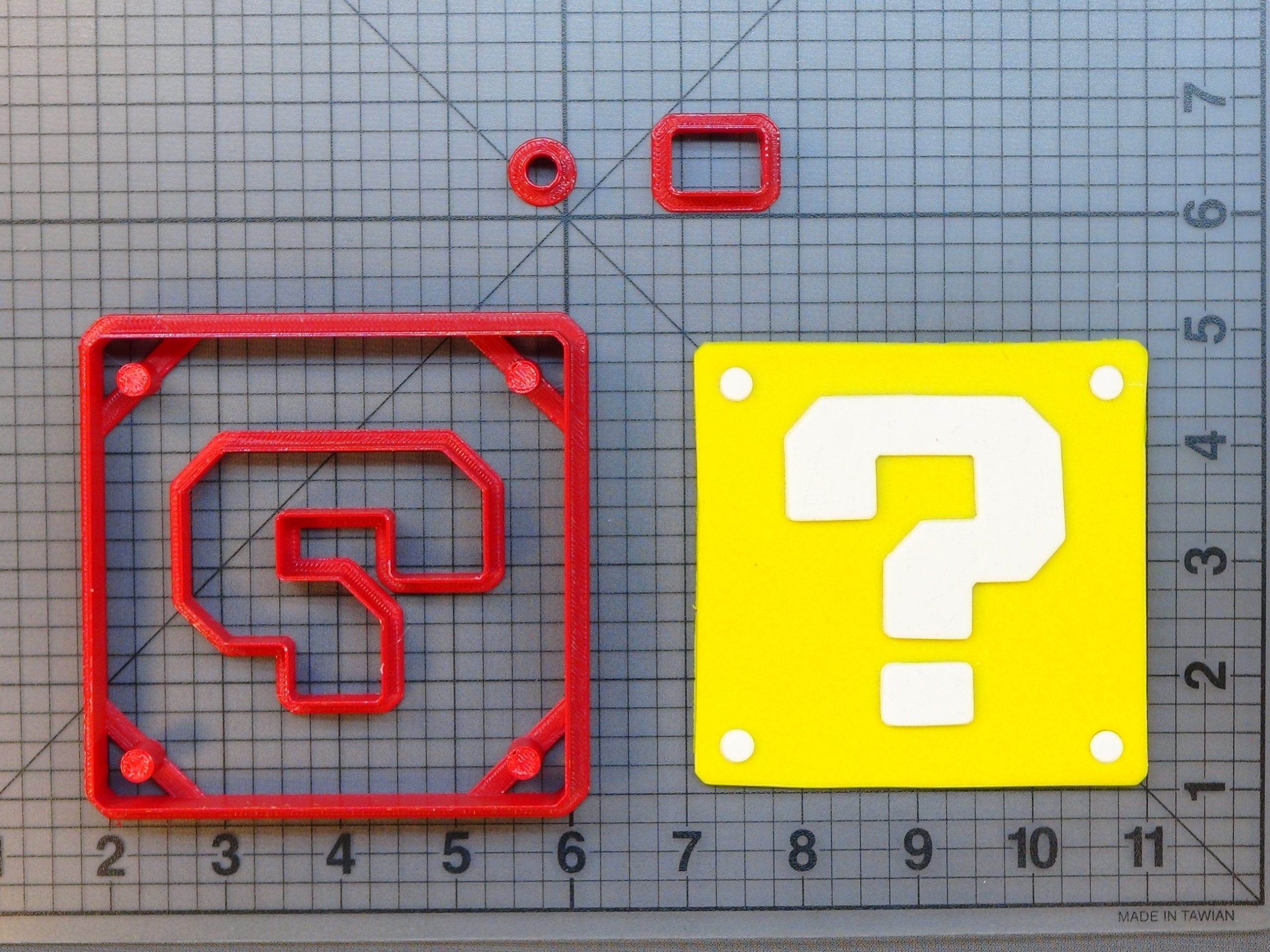 Super Mario Brothers Question mark and Brick Fondant cutter set