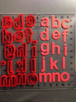 Arial Bold Lowercase Alphabet Cookie Cutter Set