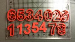 Arial Bold Font Number Cookie Cutters