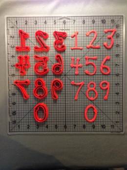 Cool Dots Font Number Cookie Cutters
