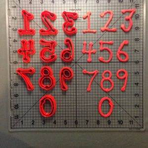 Cool Dots Font Number Cookie Cutters