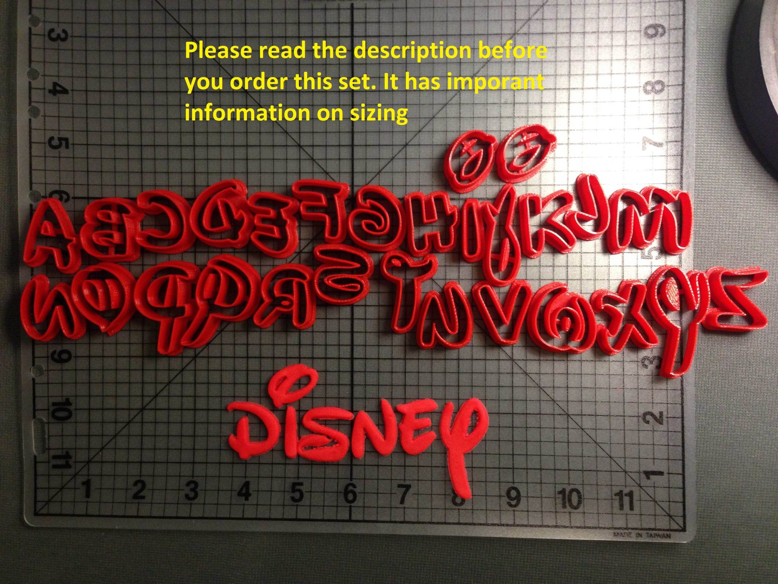Disney Alphabets Fondant letter