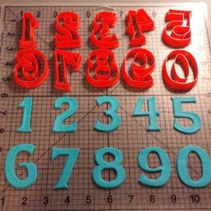 Frozen Inspired Font Number Cookie Cutters