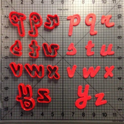 Harlow Gold Font Lowercase Cookie Cutters (2)