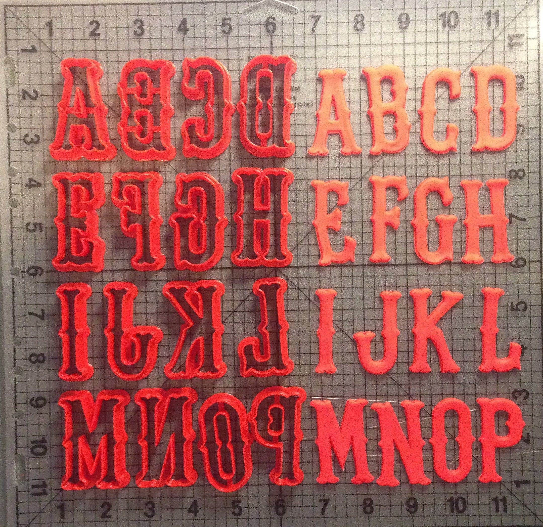 Red Sox Inspired Font Uppercase Cookie Cutters