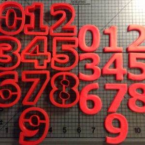 Verdana Bold Number Cookie Cutters