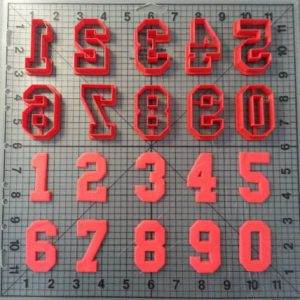 College Font Inspired Number Cookie Cutters