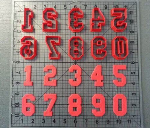 College Font Inspired Number Cookie Cutters