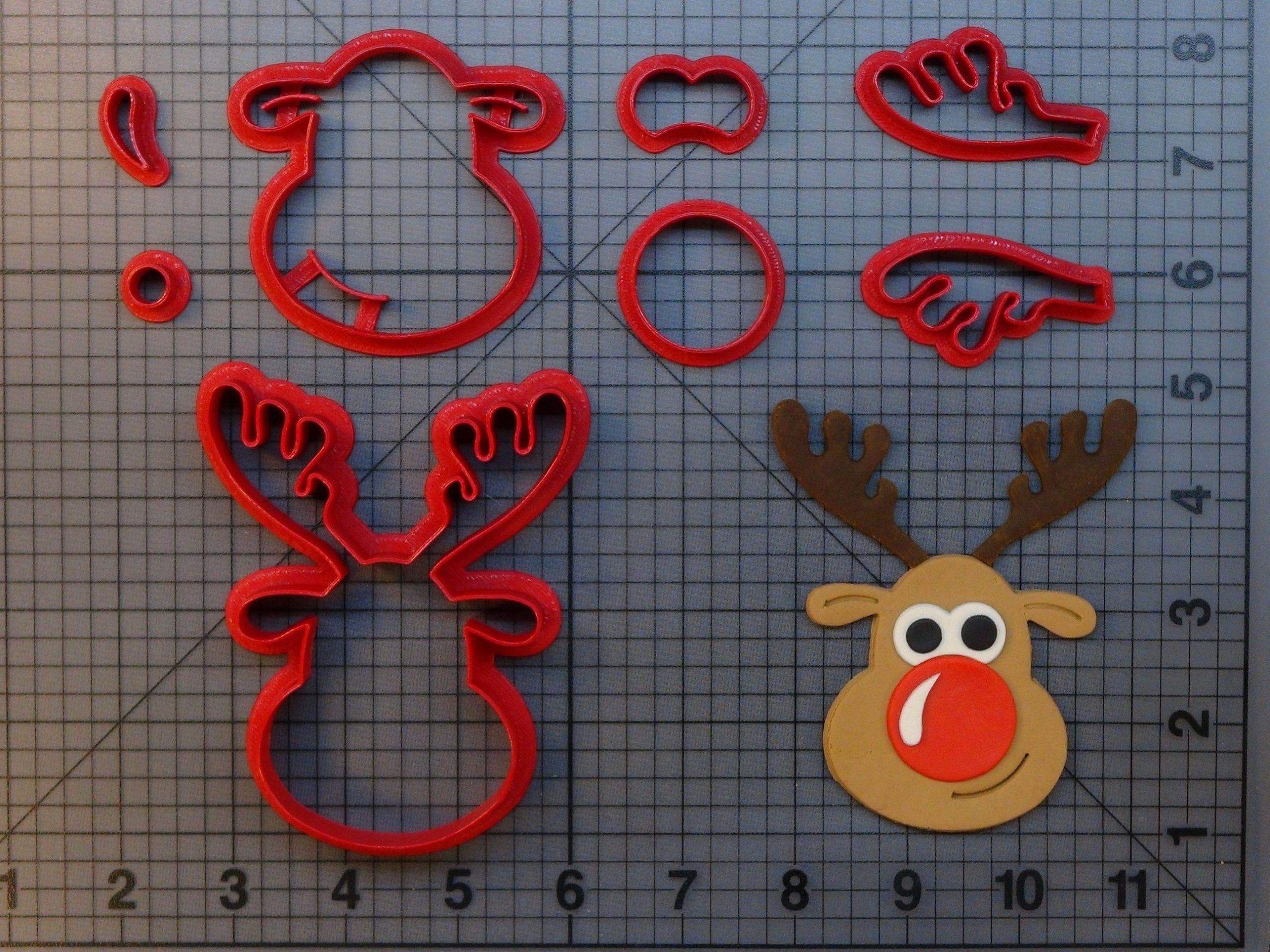 Christmas - Rudolph Reindeer 266-A617 Cookie Cutter Set | Cookie