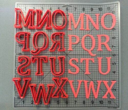 Uppercase Cambria Math Alphabet Cookie Cutters