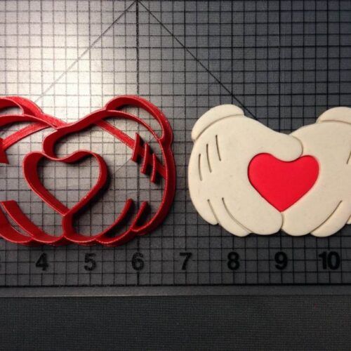Mickey Heart in Hands Cookie Cutter Set