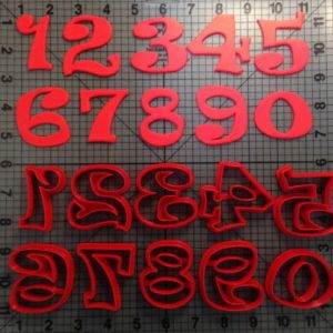 Ravi Font Number Cookie Cutters
