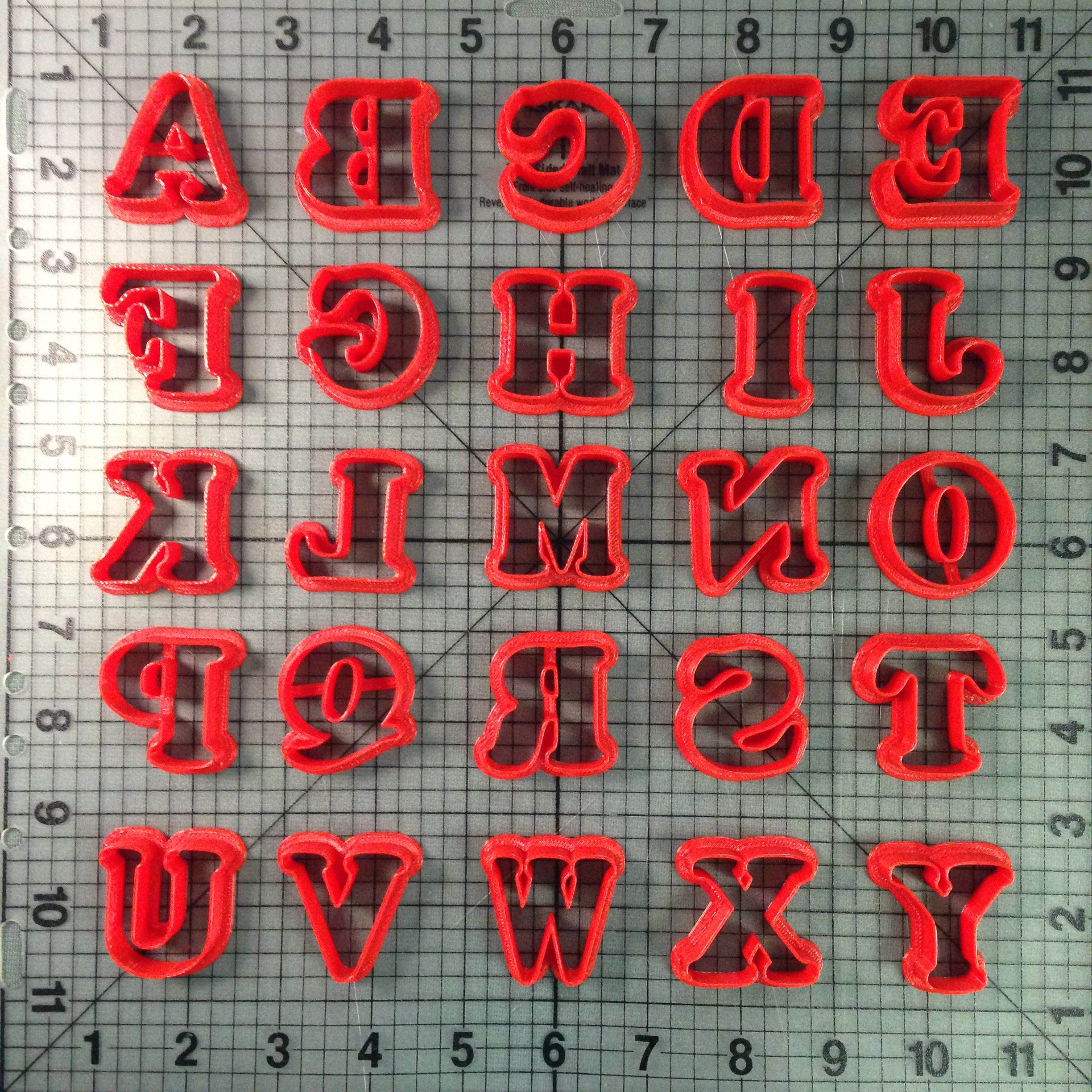 a - z Letters Cookie Stencil Set