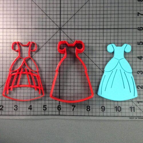 Cinderella Dress Cookie Cutter and Stamp