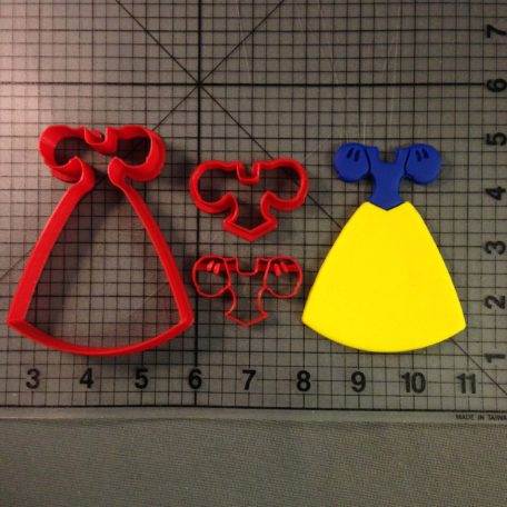 Snow White Dress Cookie Cutter and Stamp