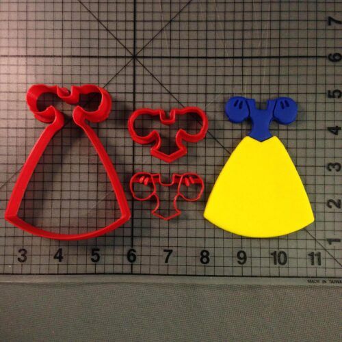 Snow White Dress Cookie Cutter and Stamp