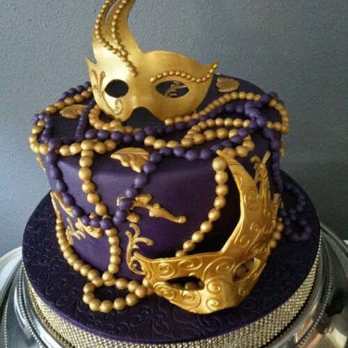 masquerade mask cake