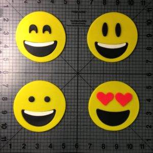 Smirking Emoji Cookie Stencil - bakeartstencils