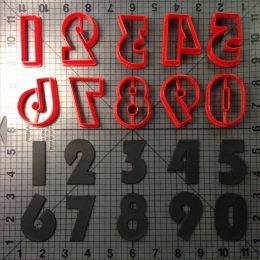 Bauhaus 93 Font Number Cookie Cutters