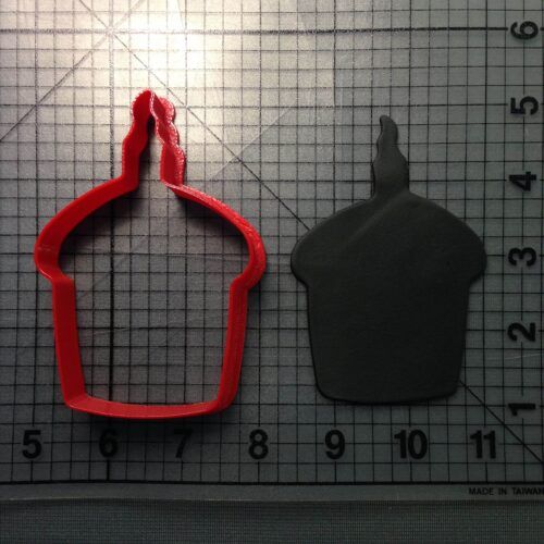 Cupcake with Candle 101 Cookie Cutter