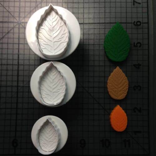 Rose Leaf Plunger Cookie Cutter Set