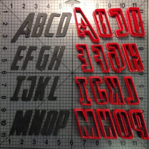 Avengeance Font Uppercase Cookie Cutters (1)