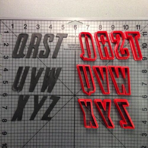 Avengeance Font Uppercase Cookie Cutters (2)