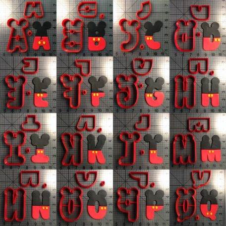 Mickey Alphabet Full Cookie Cutter Set