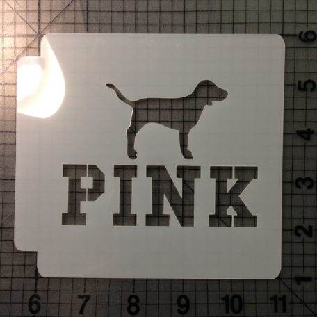 Pink Dog Stencil