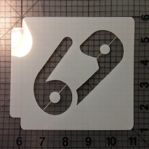 Safety Pin Stencil 100