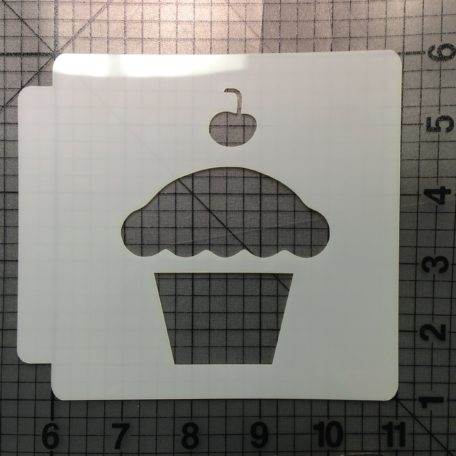 Cupcake Stencil 100