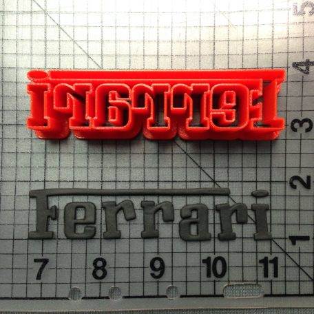 Ferrari Word Cookie Cutter
