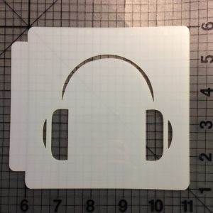 Head Phones Stencil 100