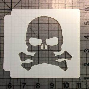 Skull and Crossbones Stencil 100