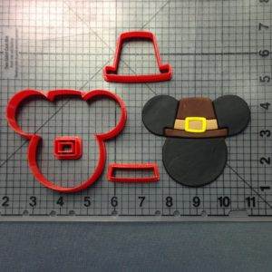 Mickey with Thanksgiving Hat Cookie Cutter Set