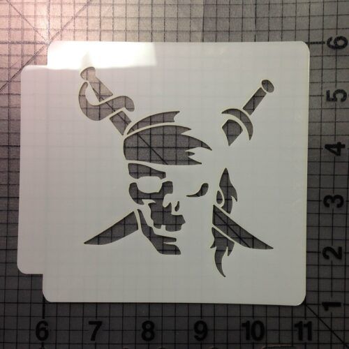 Pirate Skull Stencil 100