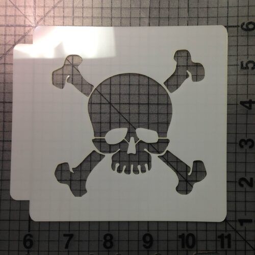 Skull and Crossbones Stencil 102