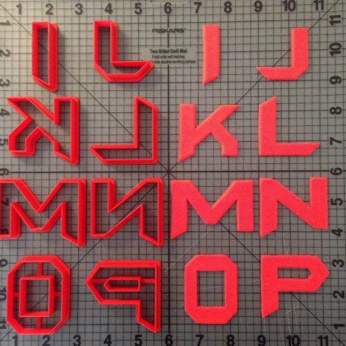 Batman Forever Font Uppercase Cookie Cutters (Bat Font 2)