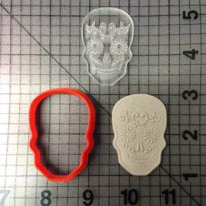 Dia de Los Muertos Skull Cookie Cutter and Stamp (1)