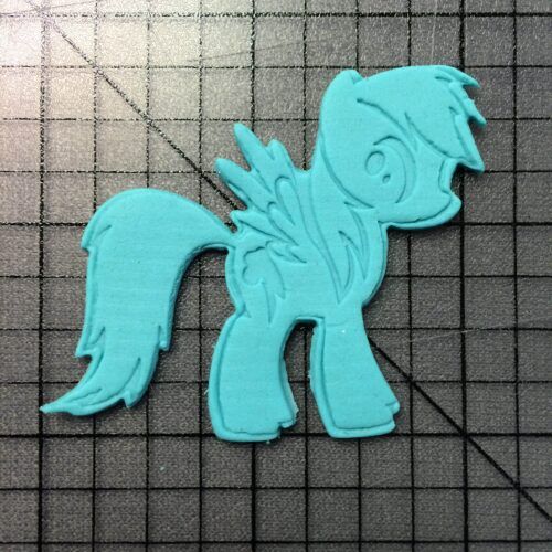 MLP- Rainbow Dash 100 Cookie Cutter and Stamp (2)