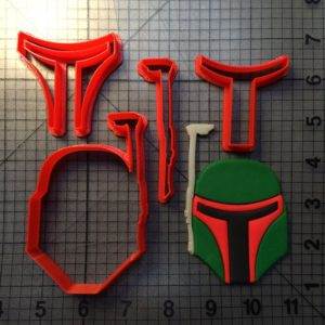 Boba Fett Mask Cookie Cutter Set