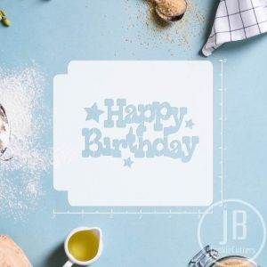 Happy Birthday 783-B273 Stencil (4 inch)