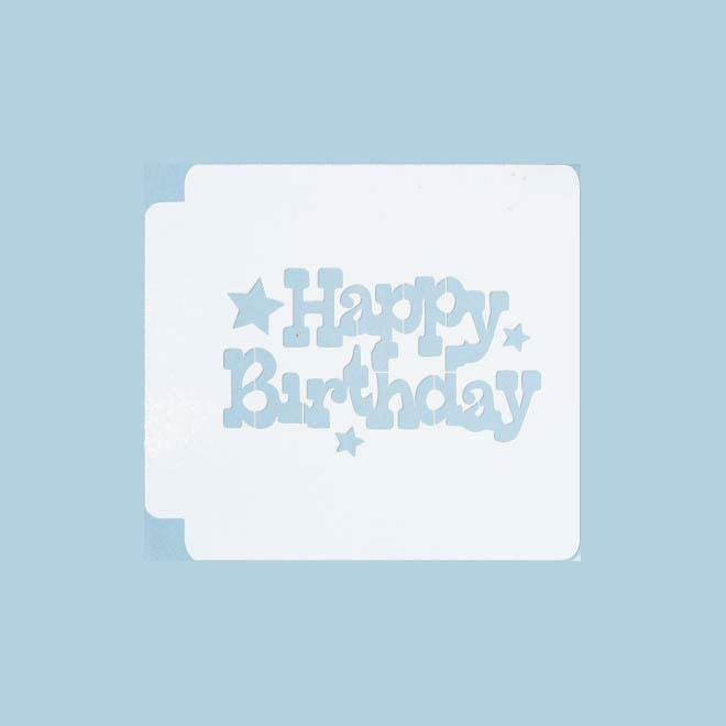 Happy Birthday Background Stencil Background