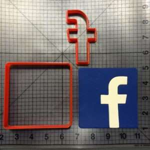 Facebook Logo Cookie Cutter Set