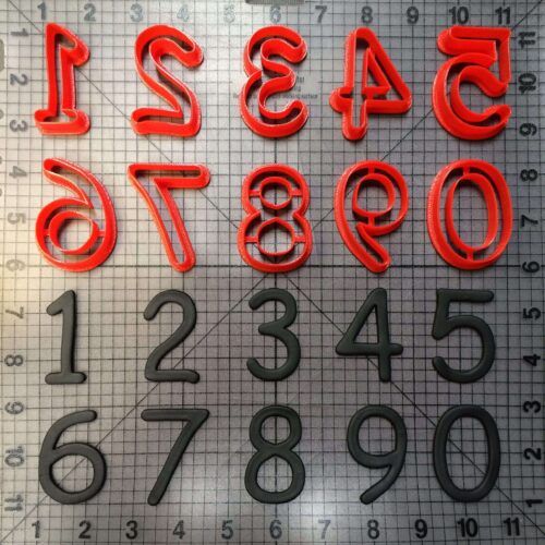 Comic Sans Font Number Cookie Cutters