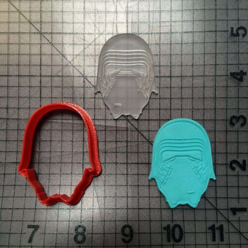 Kylo Ren 100 Cookie Cutter and Stamp (embossed 1)